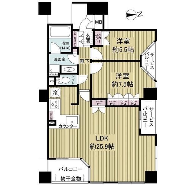 Branz Tower Osaka Bingomachi / 2LDK, Osaka photo 18