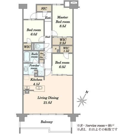The Parkhouse Shin-Urayasu Marine Villa Terrace Plaza / 3LDK+S, Urayasu, Chiba photo 16