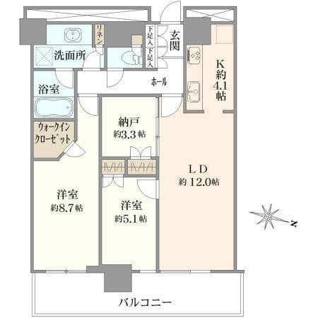 Lieto Court Musashi-Kosugi East Tower / 2LDK+S, Kawasaki, Kanagawa photo 14
