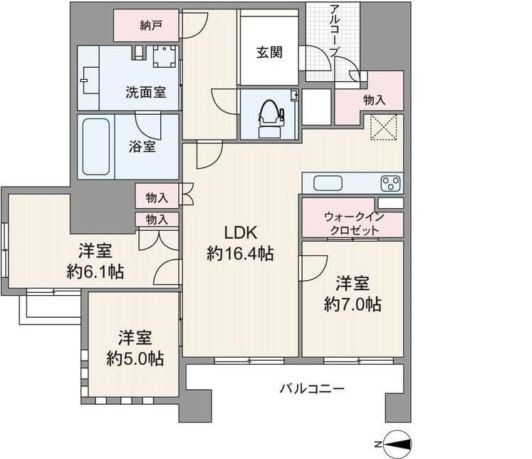 Grand Maison Kita-Horie Residence / 3LDK, Osaka photo 15